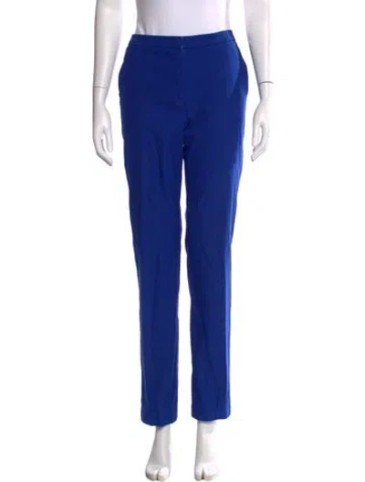 Pre-owned Escada Straight Leg Pants In Blue