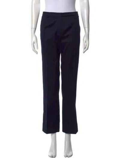 Pre-owned Escada Straight Leg Pants In Blue