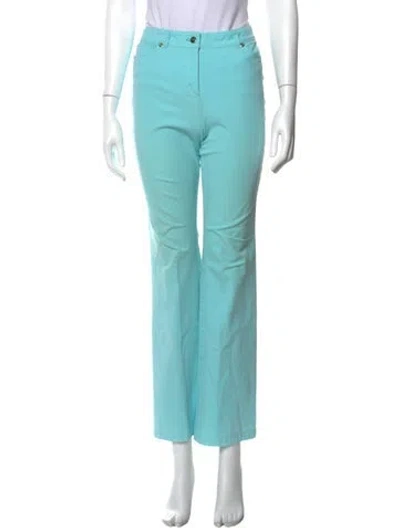 Pre-owned Escada Straight Leg Pants In Blue
