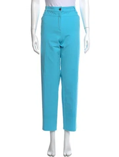 Pre-owned Escada Straight Leg Pants In Blue