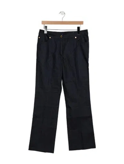 Pre-owned Escada Straight Leg Pants In Blue