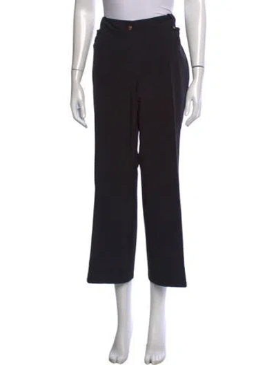 Pre-owned Escada Straight Leg Pants In Blue