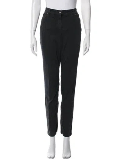 Pre-owned Escada Straight Leg Pants In Blue