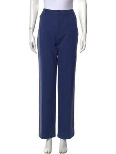 Pre-owned Escada Straight Leg Pants In Blue