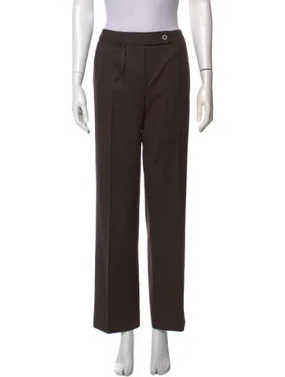 Pre-owned Escada Straight Leg Pants In Brown