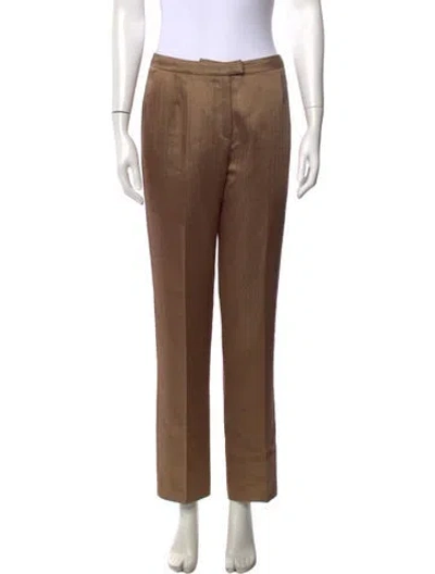 Pre-owned Escada Straight Leg Pants In Brown