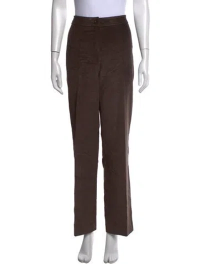 Pre-owned Escada Straight Leg Pants In Brown