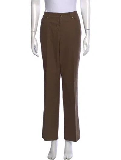 Pre-owned Escada Straight Leg Pants In Brown