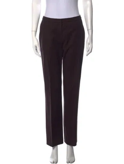Pre-owned Escada Straight Leg Pants In Brown