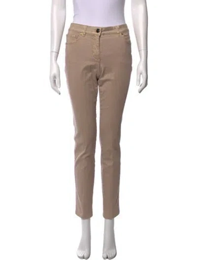 Pre-owned Escada Straight Leg Pants In Gold