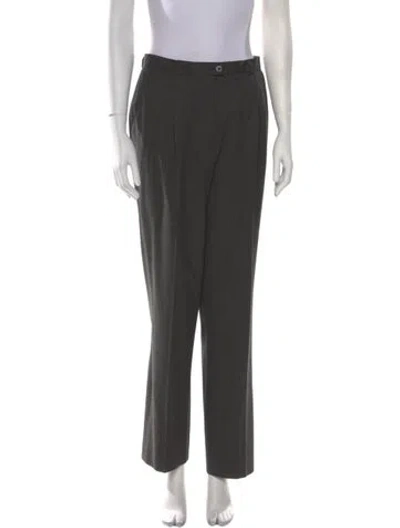 Pre-owned Escada Straight Leg Pants In Gray