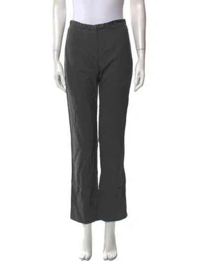 Pre-owned Escada Straight Leg Pants In Gray