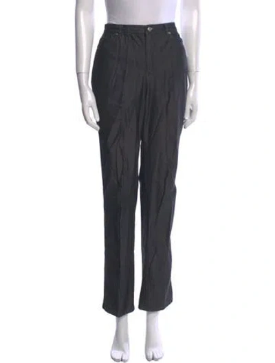 Pre-owned Escada Straight Leg Pants In Gray
