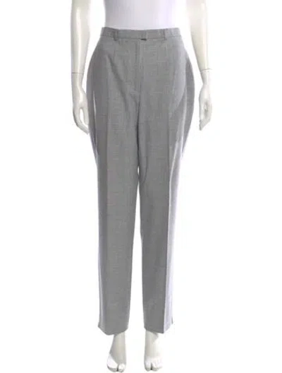 Pre-owned Escada Straight Leg Pants In Gray