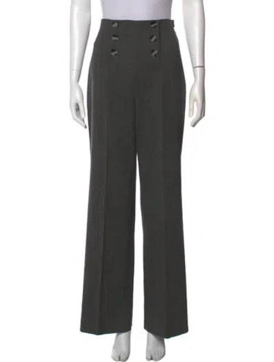 Pre-owned Escada Straight Leg Pants In Gray