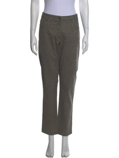 Pre-owned Escada Straight Leg Pants In Gray