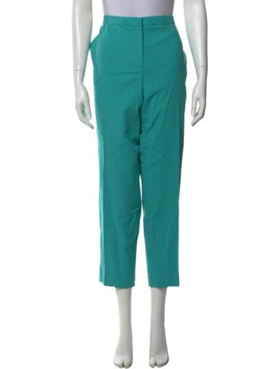 Pre-owned Escada Straight Leg Pants In Green