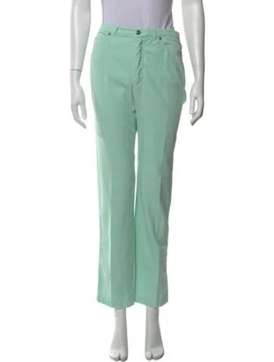 Pre-owned Escada Straight Leg Pants In Green