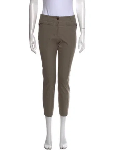 Pre-owned Escada Straight Leg Pants In Green