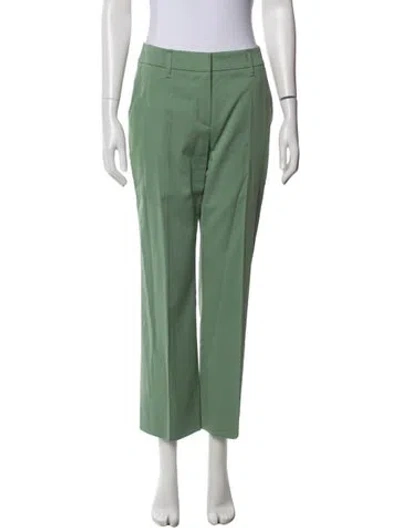 Pre-owned Escada Straight Leg Pants In Green
