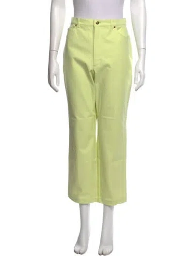 Pre-owned Escada Straight Leg Pants In Green
