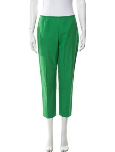 Pre-owned Escada Straight Leg Pants In Green