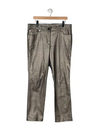 Pre-owned Escada Straight Leg Pants In Green