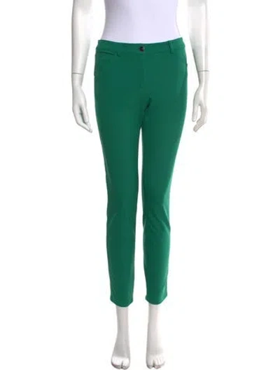 Pre-owned Escada Straight Leg Pants In Green