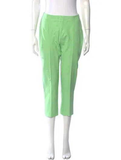Pre-owned Escada Straight Leg Pants In Green