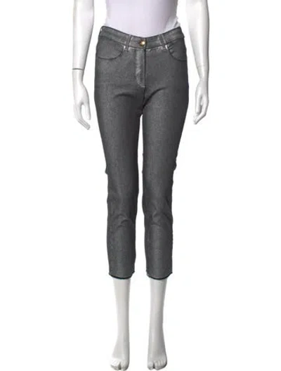 Pre-owned Escada Straight Leg Pants In Grey