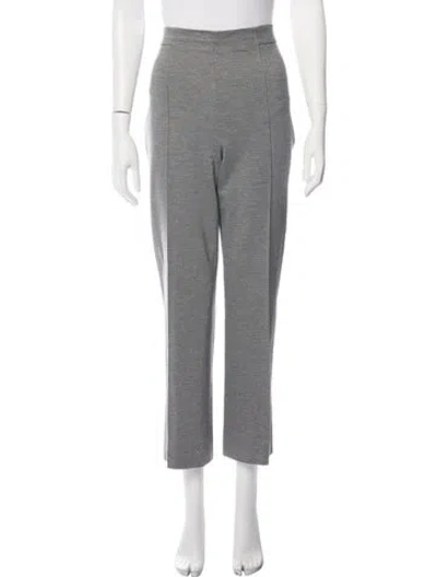 Pre-owned Escada Straight Leg Pants In Grey