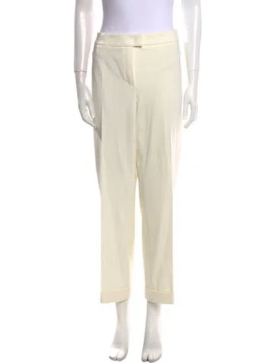 Pre-owned Escada Straight Leg Pants In Neutral