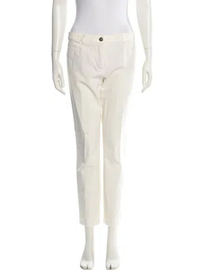 Pre-owned Escada Straight Leg Pants In Neutral