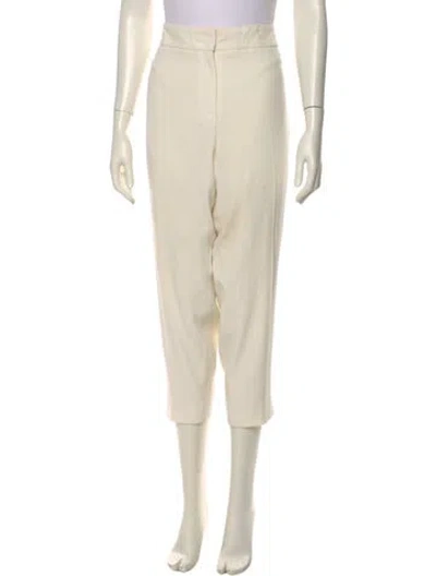Pre-owned Escada Straight Leg Pants In Neutral