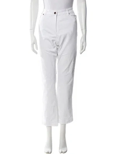 Pre-owned Escada Straight Leg Pants In Neutral