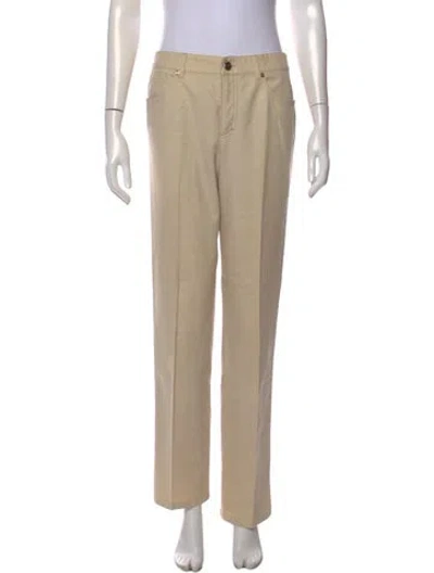 Pre-owned Escada Straight Leg Pants In Neutral