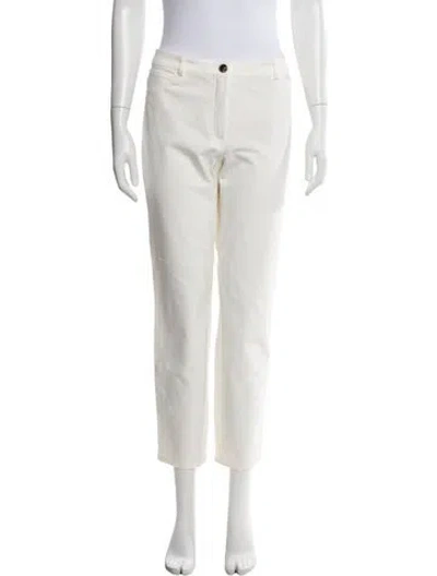 Pre-owned Escada Straight Leg Pants In Neutral