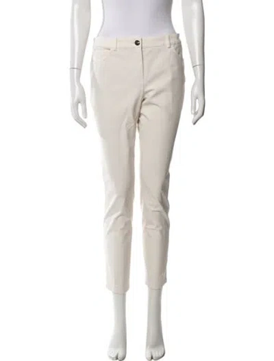 Pre-owned Escada Straight Leg Pants In Neutral