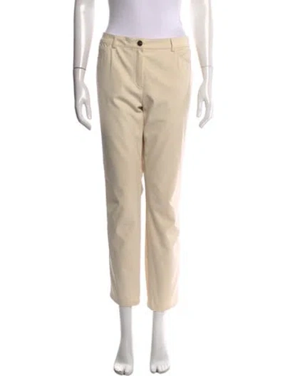 Pre-owned Escada Straight Leg Pants In Neutrals