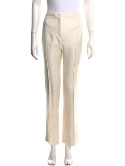 Pre-owned Escada Straight Leg Pants In Neutrals