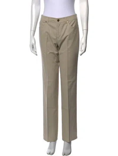 Pre-owned Escada Straight Leg Pants In Neutrals