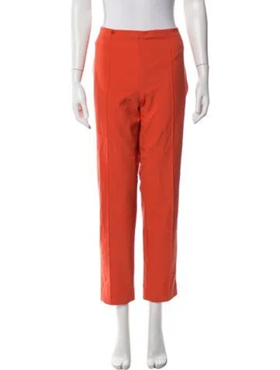 Pre-owned Escada Straight Leg Pants In Orange