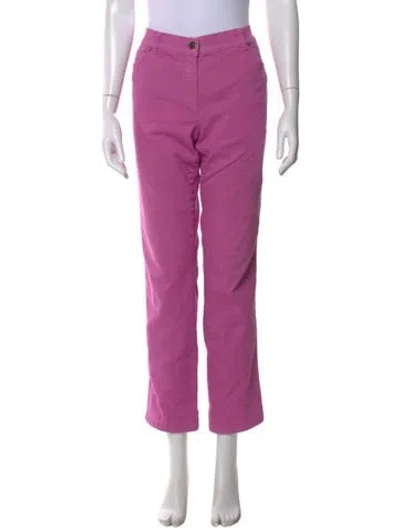 Pre-owned Escada Straight Leg Pants In Purple