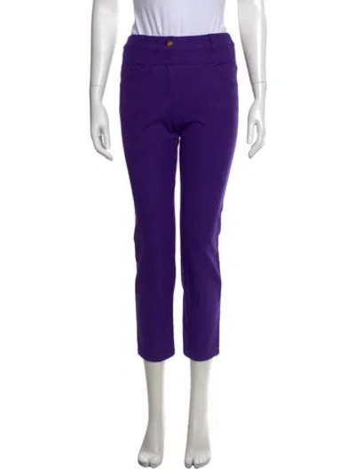 Pre-owned Escada Straight Leg Pants In Purple