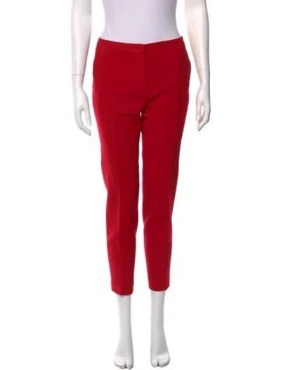 Pre-owned Escada Straight Leg Pants In Red