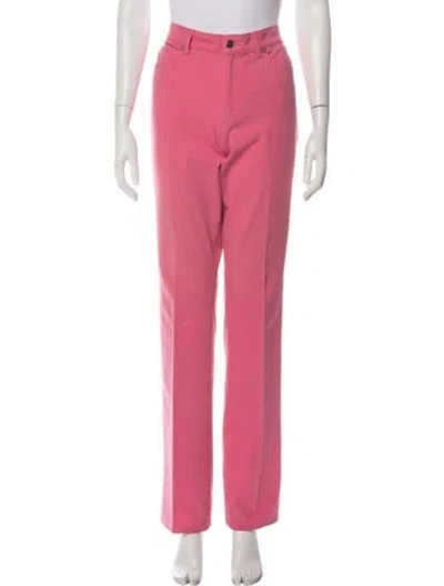 Pre-owned Escada Straight Leg Pants In Red