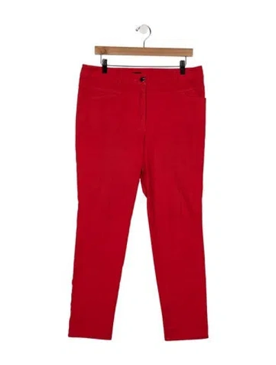 Pre-owned Escada Straight Leg Pants In Red