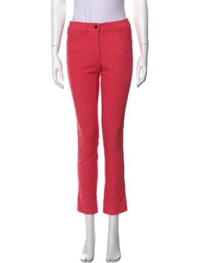 Pre-owned Escada Straight Leg Pants In Red