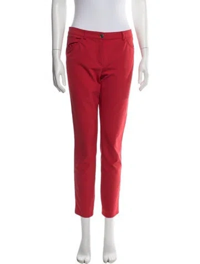 Pre-owned Escada Straight Leg Pants In Red