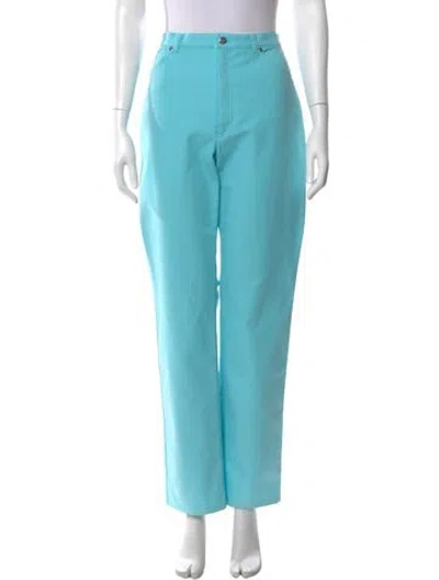 Pre-owned Escada Straight Leg Pants W/ Tags In Blue